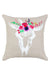 Cowskull Linen Cushion Cover - White